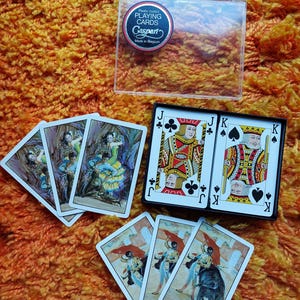 Vintage Caspari Playing Cards. Packet containing 2 Decks of Vintage Spanish themed cards. Mid Century Deck of Cards.