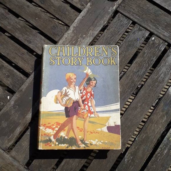 Antique hardback Children's story book published by Collins. Early 1900's compilation of 19 illustrated stories for children.