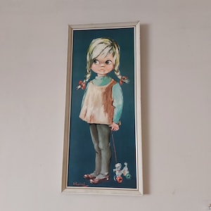 Vintage 1960s Betty Raphael print Wendy. Retro / Mid-Century Girl print.