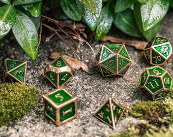 Kobold Metal Dice - Burnished Green