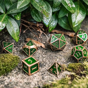 Kobold Metal Dice - Burnished Green