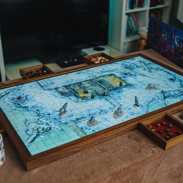 The Dungeon Display - A Portable RPG Gaming Board (4K UHD 43" TV Included)