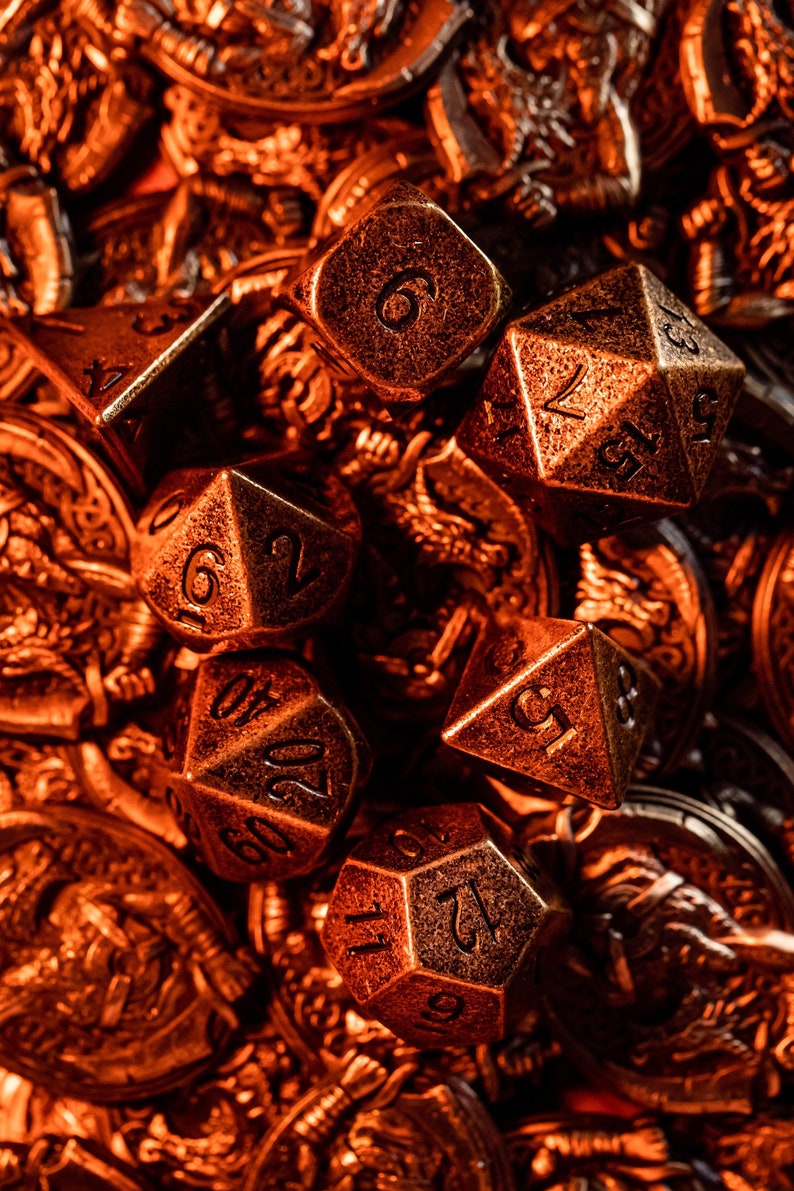 Kobold Metal Dice Ancient Iron Etsy Finland
