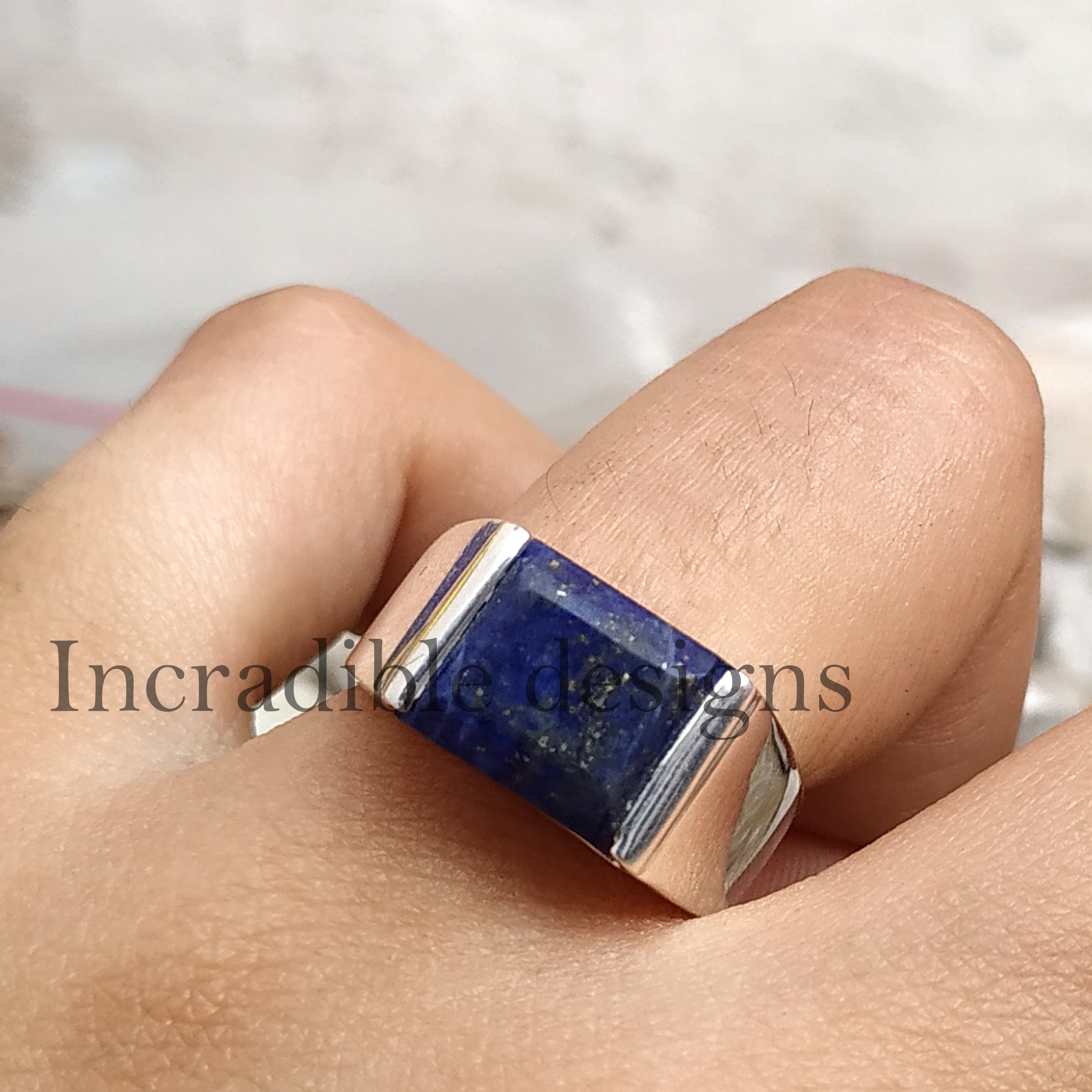 Afghani Lapis Lazuli Ring 925 Sterling Silver Lapis Etsy