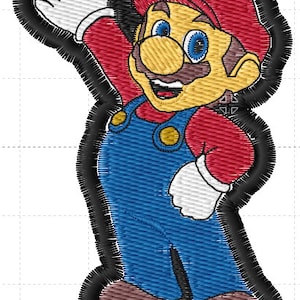 Mario embroidery digital file