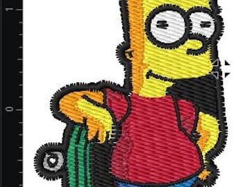 Bart simpson embroidery digital file