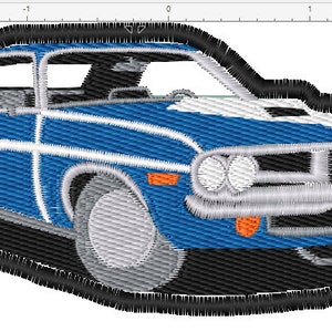 Chevelle muscle car embroidery digital