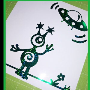 Alien decal, UFO decal, cute alien decal, alien stuff, alien sticker, alien stickers, aliens, aliens sticker, aliens stickers, aliens exist