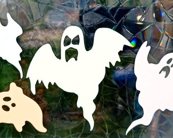 Glow in the Dark Ghost Stickers: Halloween Decals