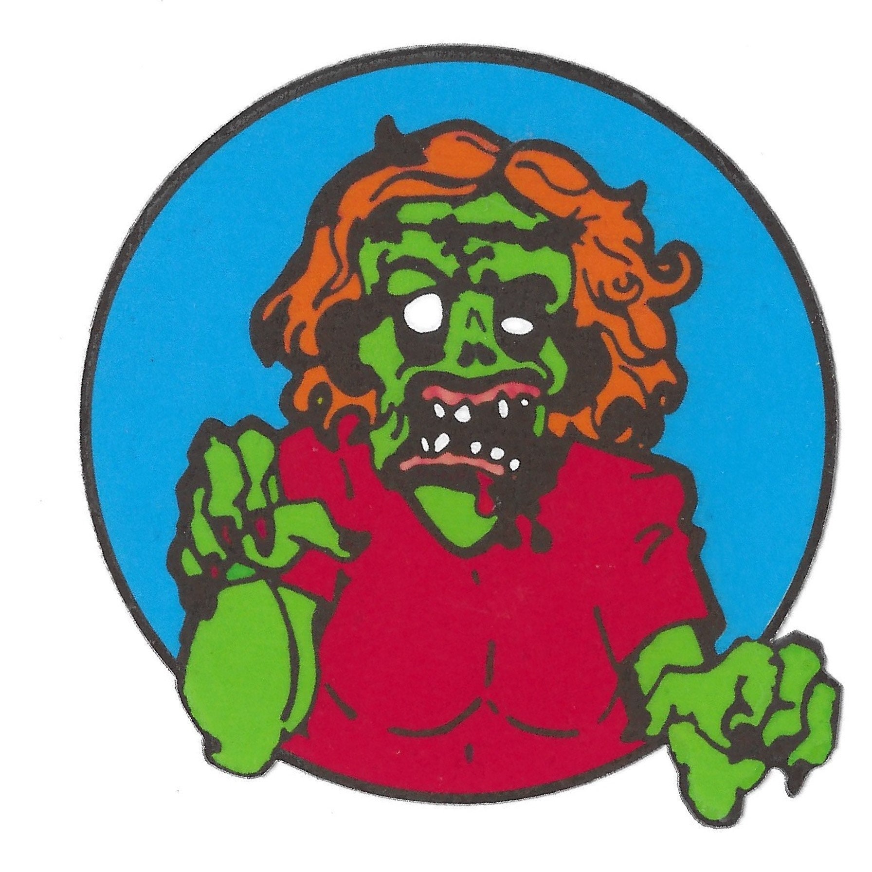 Zombie Sticker laminated Etsy