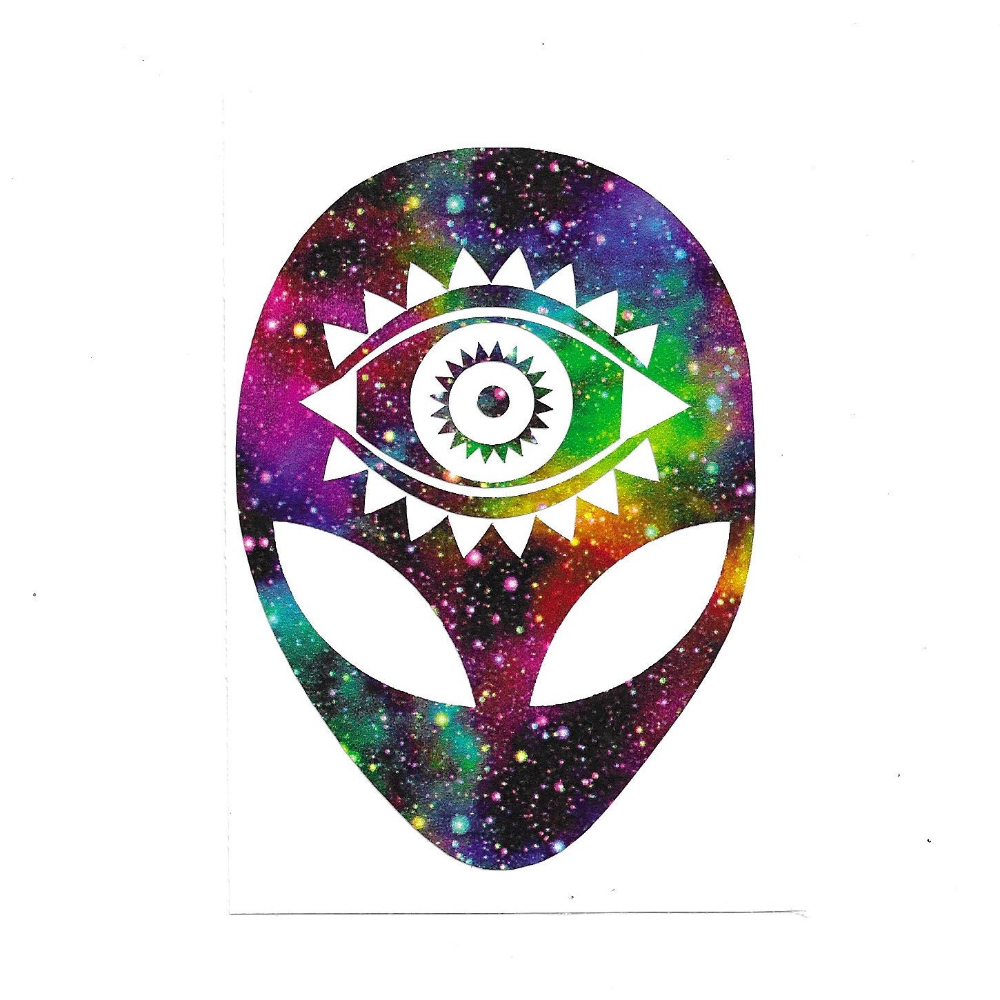 Trippy Third Eye Alien Decal: Glossy Outdoor Sticker - Etsy