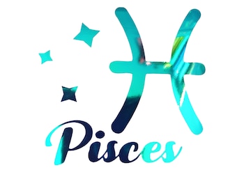 Pisces Zodiac Decal: Glossy Car Sticker