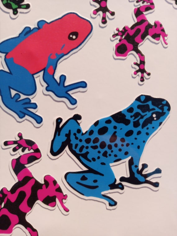 Frog Sticker Pack, Frog Stickers, Dart Frog Stickers, Poison Dart Frog  Stickers, Dart Frog Sticker, Frog Sticker, Dart Frogs, Frog Stuff 