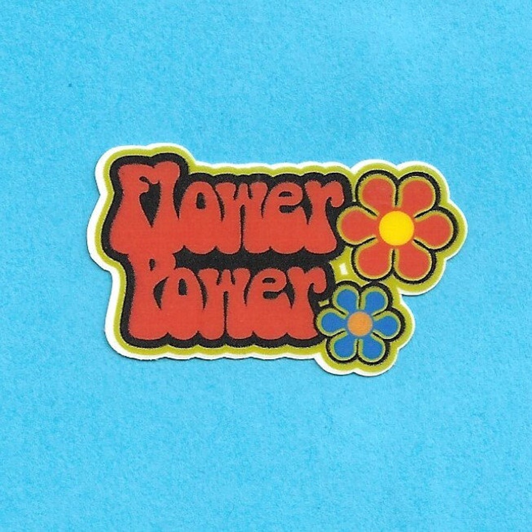 Flower Power Sticker: Laminated Hippie Daisy Decal - Etsy