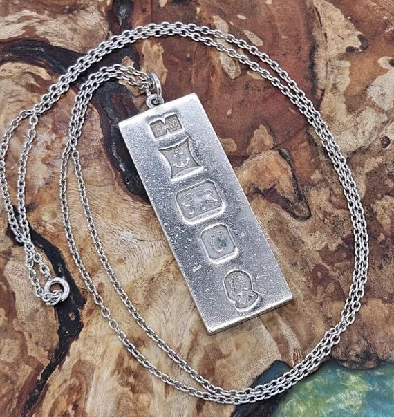 Silver pendant ingot 925 - Gem Silver pendant ingot 925 - Gem