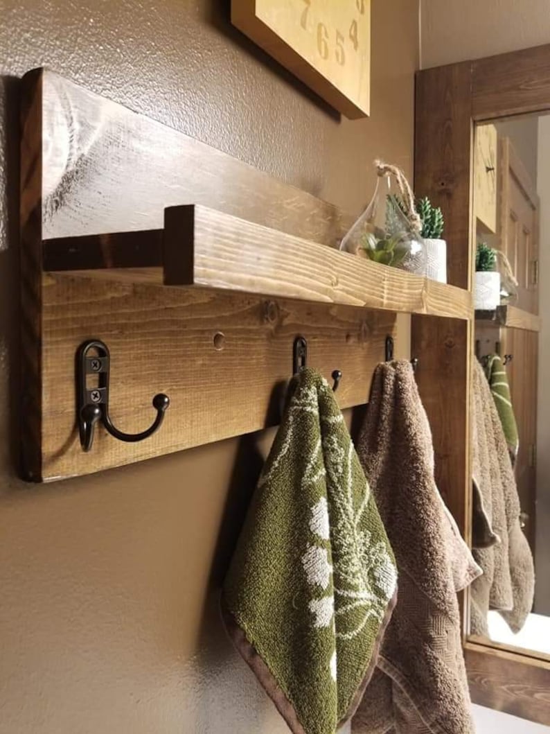 Triple Hook Wall Mounted Shelf