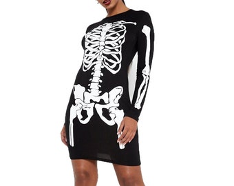 skeleton mini dress