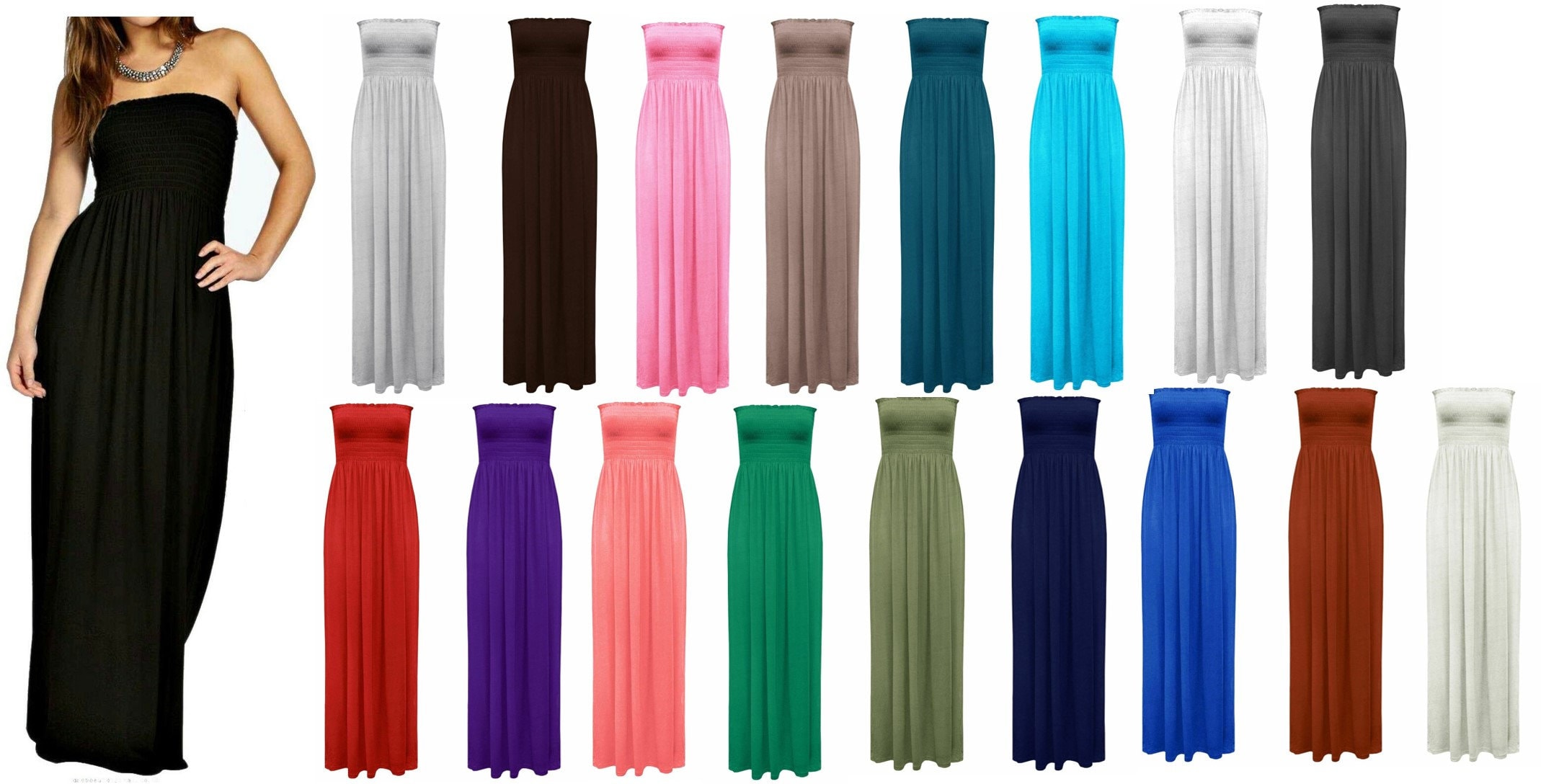 Long tube outlet dresses