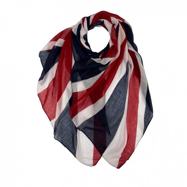 thumbnail image 2 of Union Jack Britain Flag Cotton Bandana - Paisley Pattern Unisex Head Scarf 2 of 2
