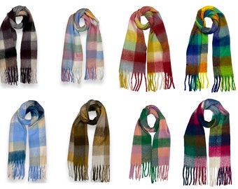 Wolle weichen Karo flauschiger Decken Schal