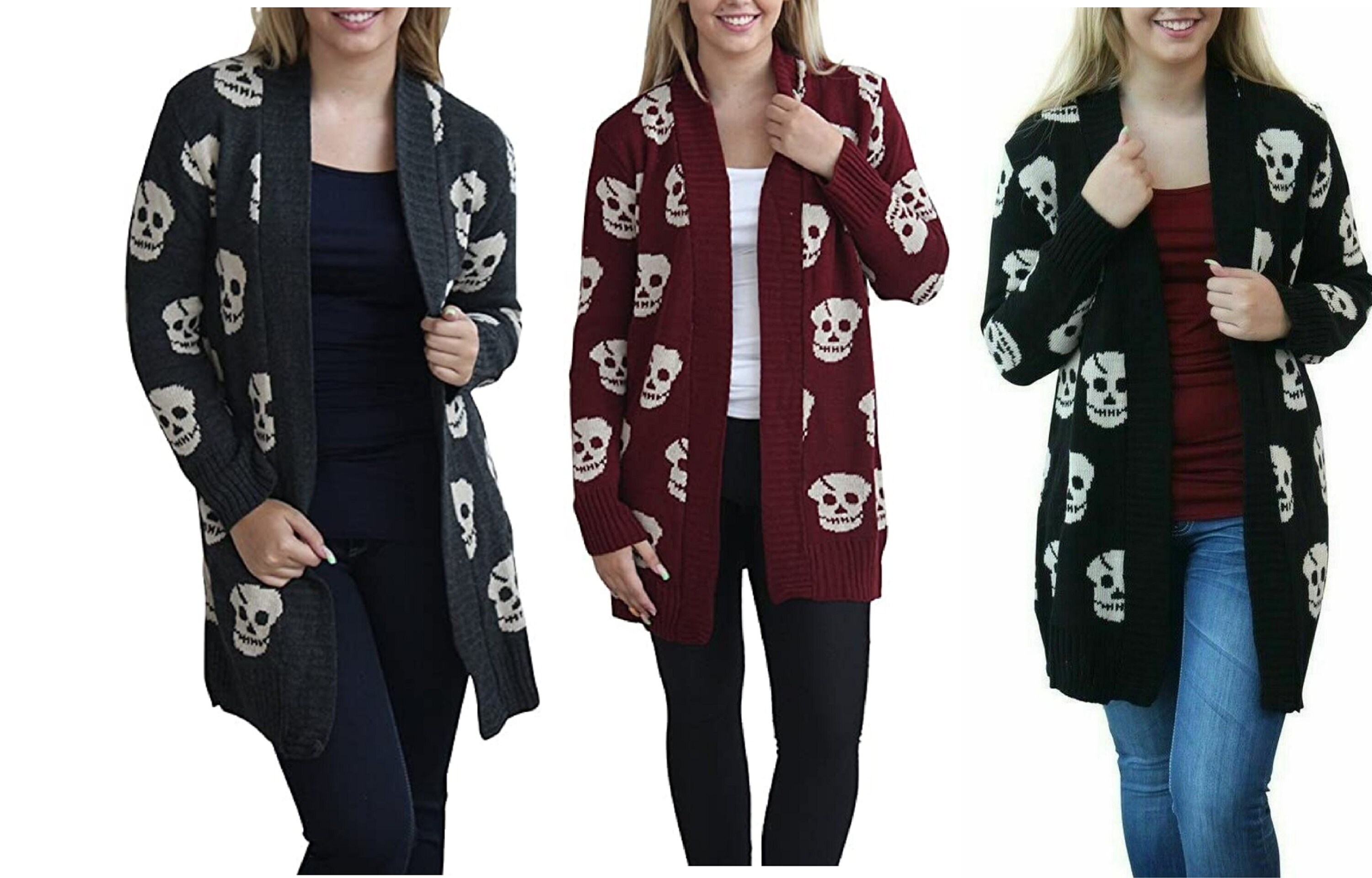 Skull cardigan deals