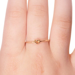 Liefde Knoop Ring, Gouden Knoop Ring, Liefde Infinity Ring Eeuwigheid Knoop, Dunne Gouden Band Ring, Meisjes Knoop Ring Simple Band