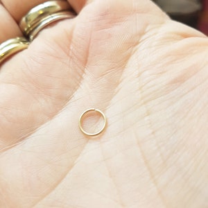 Nose Hoop Ring, 7mm Gold Filled Nose Hoop,Tiny Nose Ring,Gold Cartilage Hoop,Gold Helix hoop,Small Nose Ring Hoop,One PAIR
