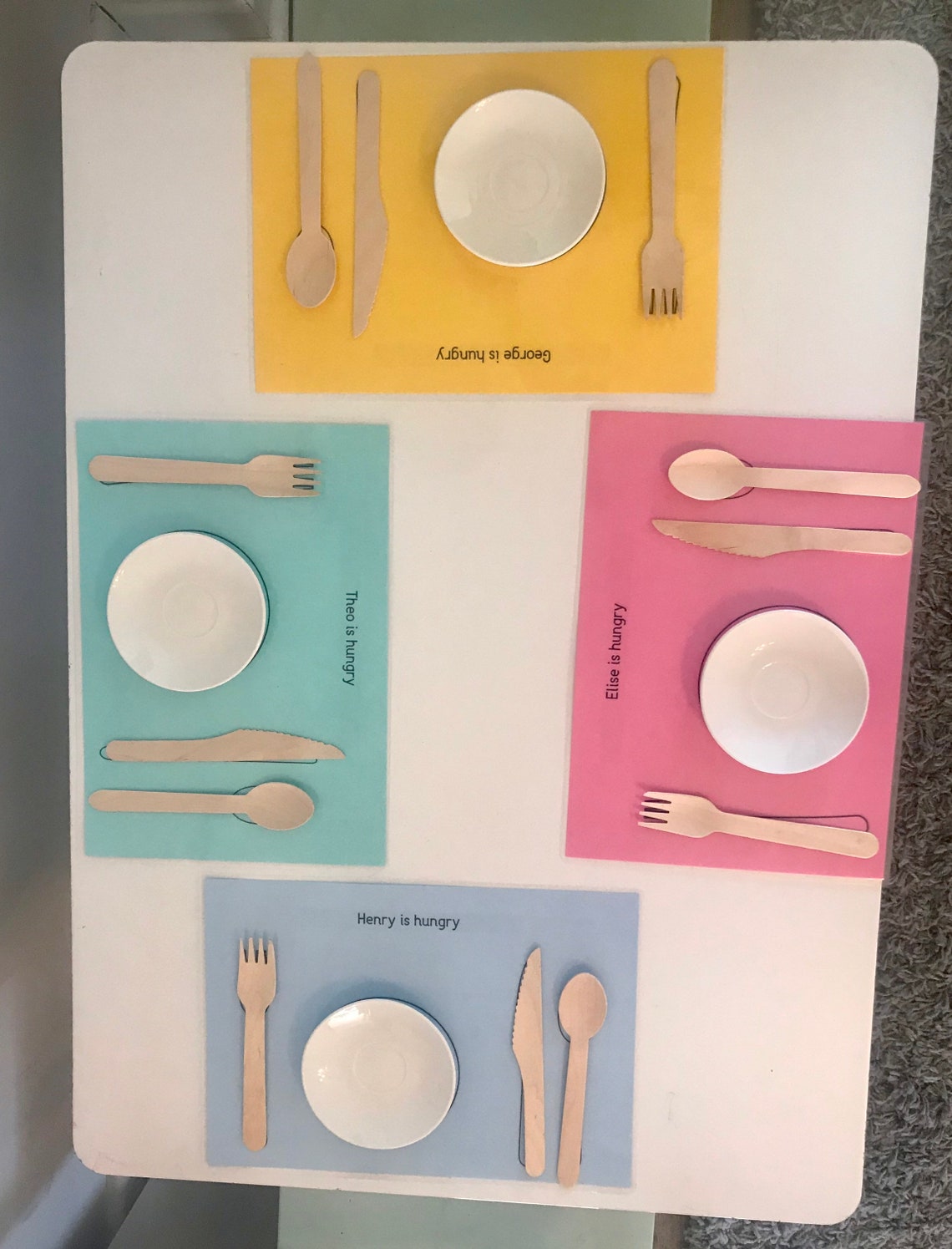 Placemats setting table Montessori activity game gift Etsy