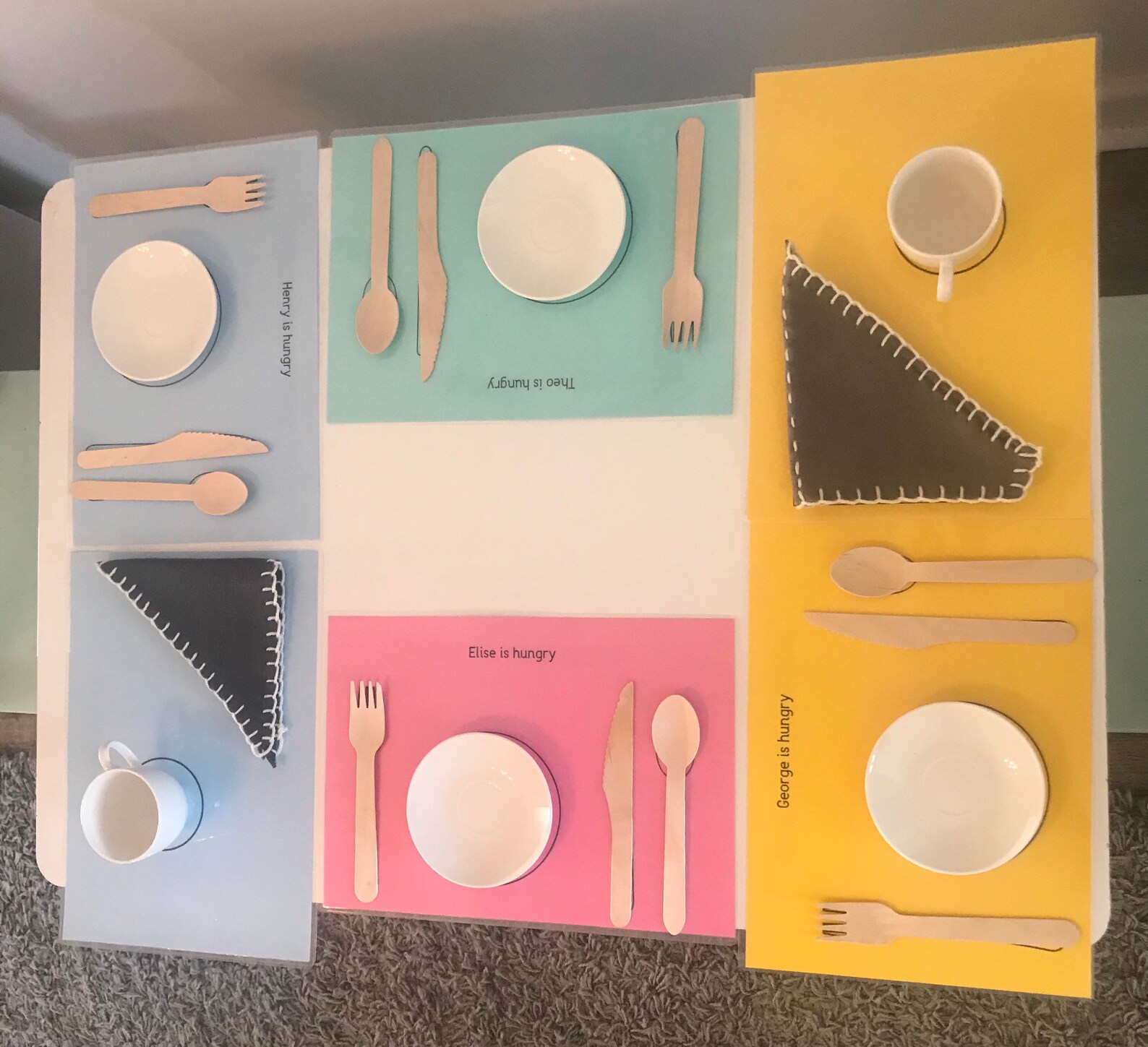 Placemats setting table Montessori activity game gift Etsy