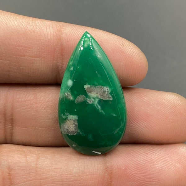 Excellent Quality American Variscite Cabochon, Utah Variscite Gemstone, Pear Shape Gemstone, Handmade Gemstone, 30x17x6mm, 22Ct