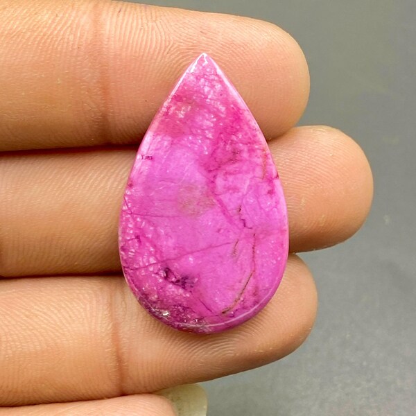Cobalto Calcite Cabochon, Pink Cobalt Calcite, Pear Shape Gemstone, Handmade Polished Gemstone, 34x20x4mm, 23Ct