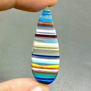 Californian Surfite Cabochon, Cornish Surfite Gemstone, Pear Shape Cabochon, Californian Surfite Cabochon, 43x15x5mm, 13Ct