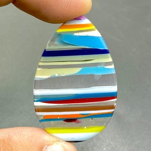 Californian Surfite Cabochon, Cornish Surfite Gemstone, Pear Shape Cabochon, Californian Surfite Cabochon, 42x27x4mm, 18Ct