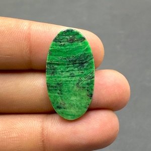 Natürlicher hochwertiger Maw sit sit Cabochon, Maw sit sit Jadeit, ovaler Formstein, polierter Edelstein, 31x16x3mm, 20Ct