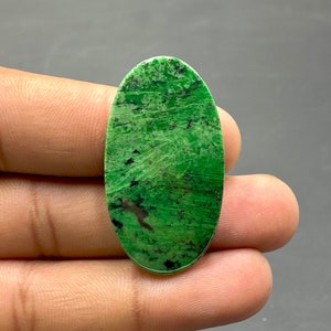 Natürlicher hochwertiger Maw sit sit Cabochon, Maw sit sit Jadeit, ovaler Formstein, polierter Edelstein, 40x22x4mm, 43Ct