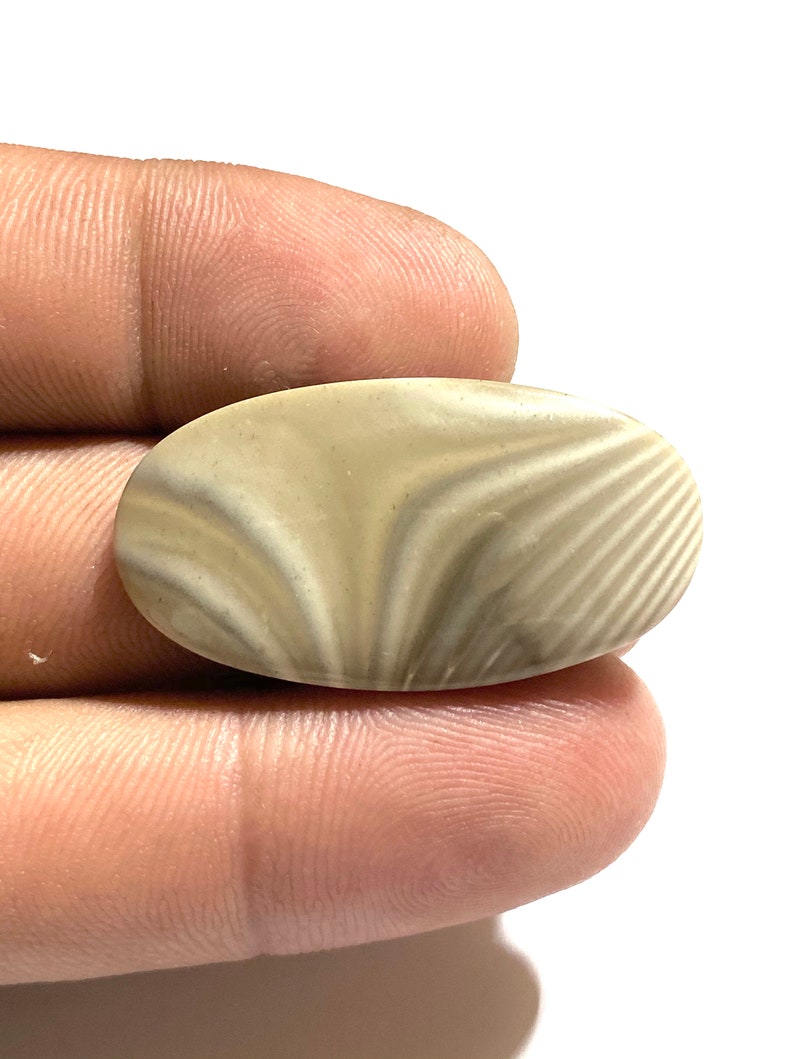 AAA Quality Polish Flint Oval Shape Cabochon Gemstone Natural Healing Stone Use For Jewelry 37x20x5mm Approx Weight 29Ct