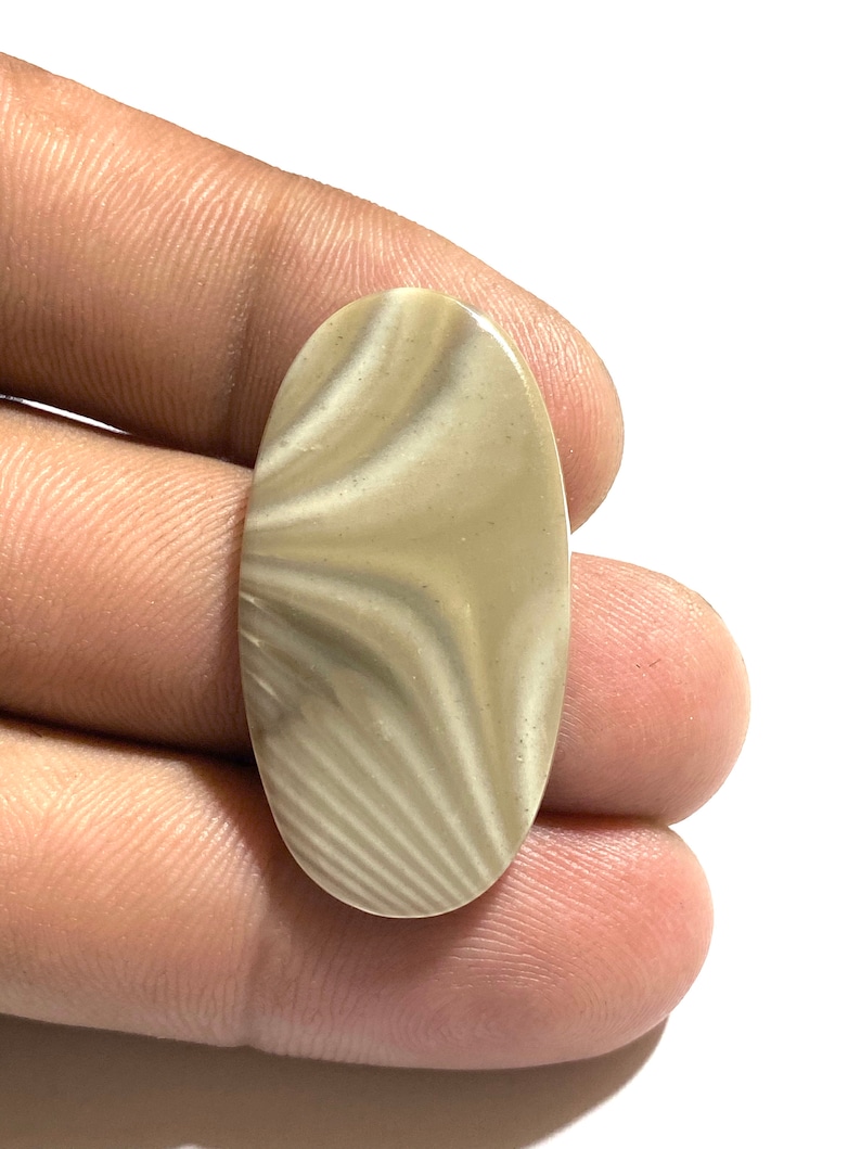 AAA Quality Polish Flint Oval Shape Cabochon Gemstone Natural Healing Stone Use For Jewelry 37x20x5mm Approx Weight 29Ct