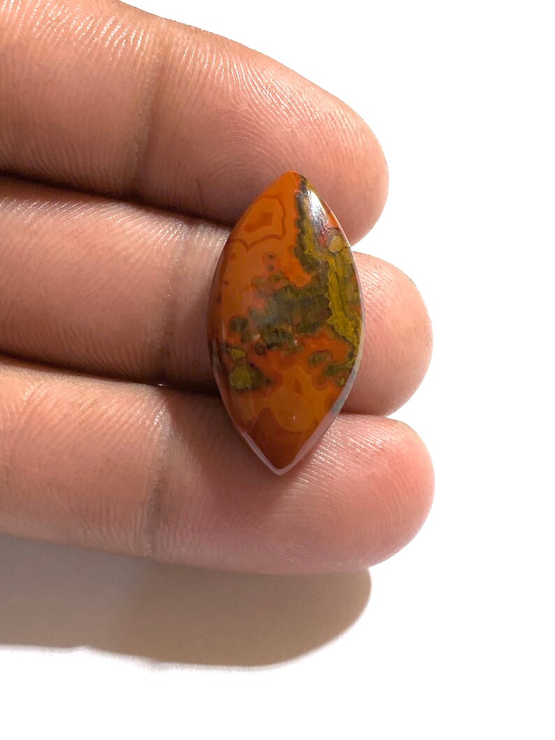 Moroccan Seam Agate Cabochon Gemstone Marquise Shape Cabochon Best For Jewelry!! 19Ct 29x15x5mm Approx
