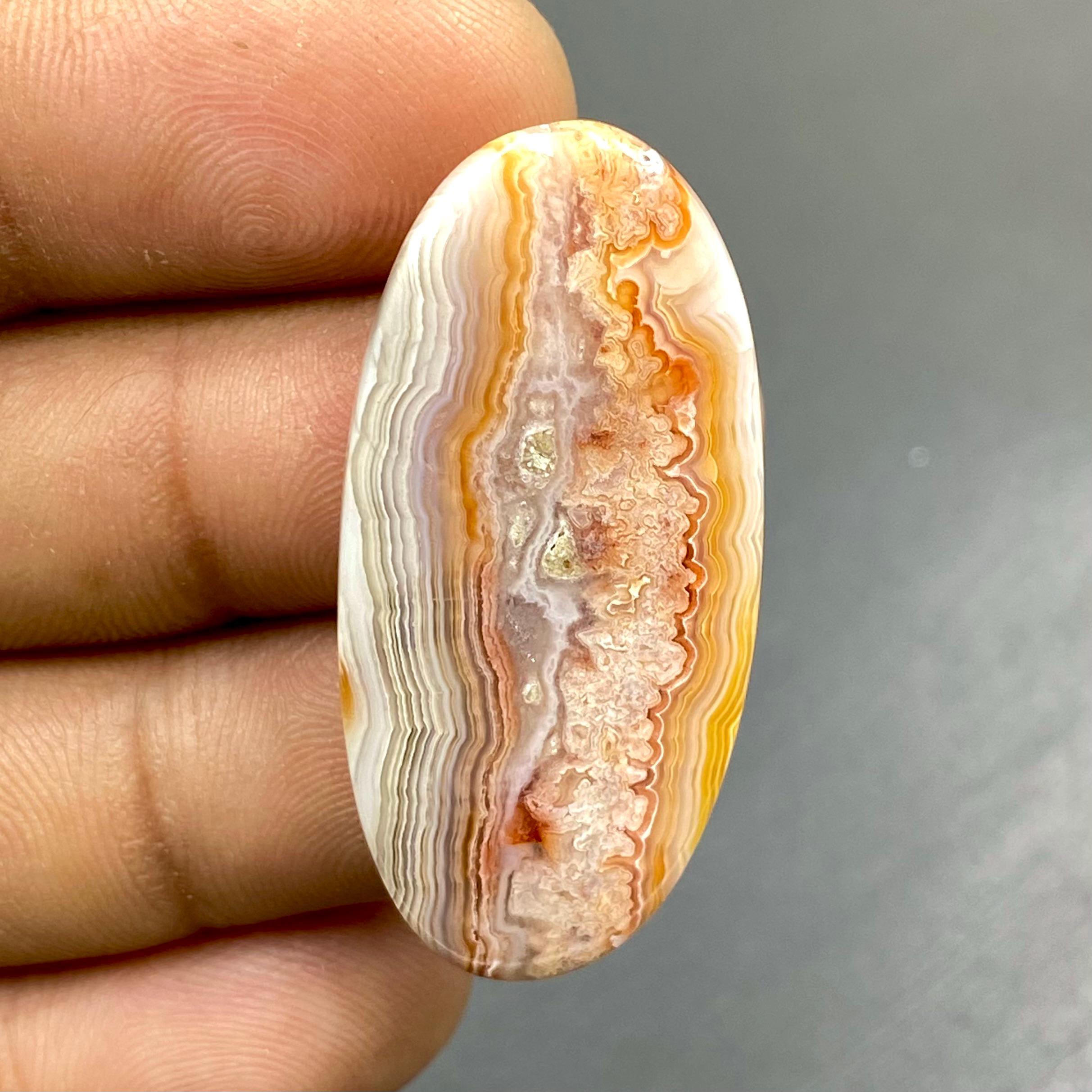 Natural Crazy Lace Agate Cabochon, Mexican Crazy Lace Agate, Oval