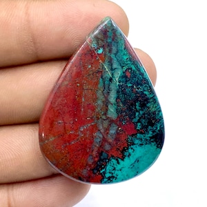 Natural Sonora Sunrise Cabochon, Sonora Sunrise Gemstone, Loose Gemstone For Making Jewelry, 46x34x5mm, 67Ct