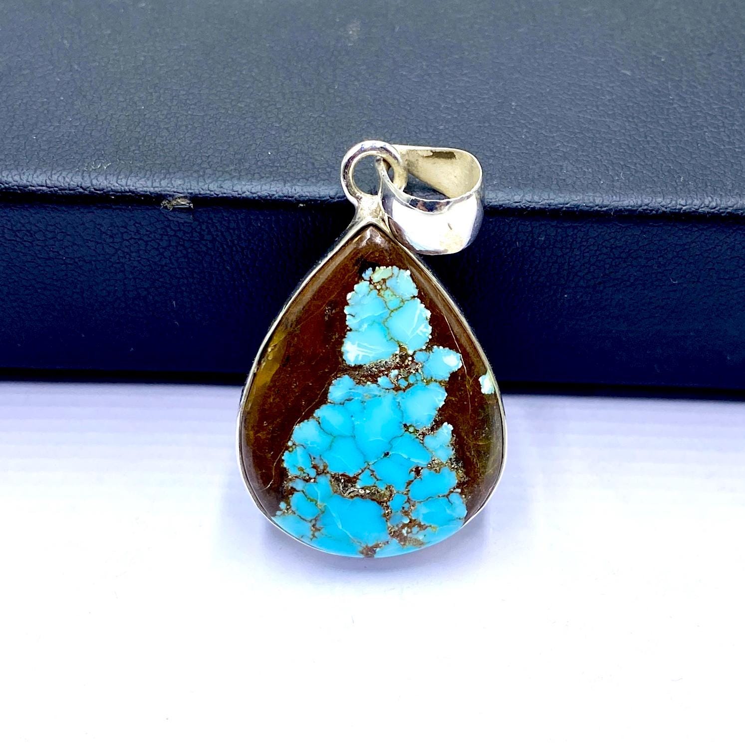 925 シルバーペンダントナンバー 8 ターコイズ シルバーペンダント