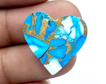 Ice Blue Dahlia Composite Turquoise, Kingman Turquoise, Handmade