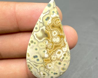 100% Natural Ocean Jasper Cabochon, Designer Ocean Jasper Gemstone, Loose Gemstone, 48x25x5mm, 44Ct