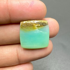 Vacker peruansk opal cabochon, peruansk opal ädelsten, kuddformad ädelsten, polerad sten, 20x20x5mm, 16ct