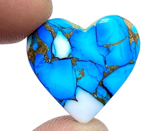 Ice Blue Dahlia Composite Turquoise, Kingman Turquoise, Handmade