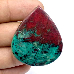 High Quality Sonora Sunrise Cabochon Gemstone, Sonora Sunset Gemstone, Pear Shape Gemstone, 44x36x5mm, 69Ct