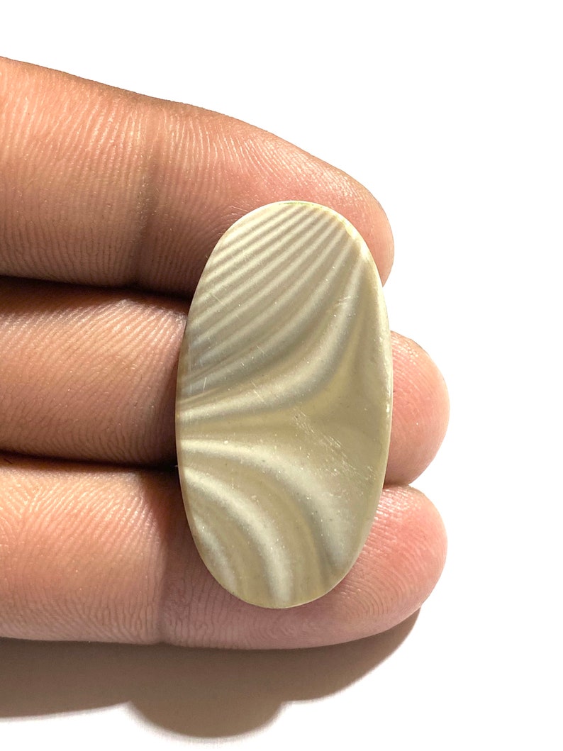 AAA Quality Polish Flint Oval Shape Cabochon Gemstone Natural Healing Stone Use For Jewelry 37x20x5mm Approx Weight 29Ct