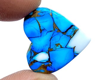Ice Blue Dahlia Composite Turquoise, Kingman Turquoise, Handmade