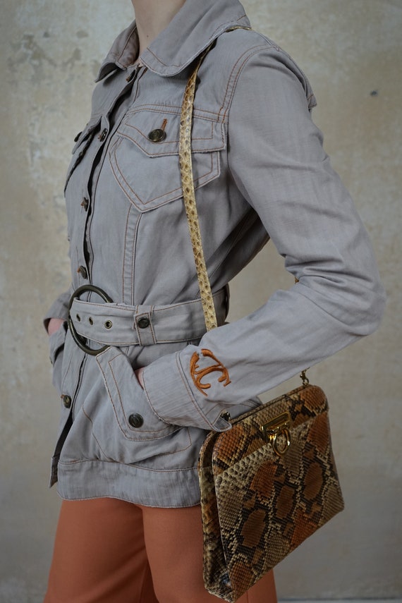 Vintage JUST CAVALLI jacket 70s style size M 34/X… - image 6