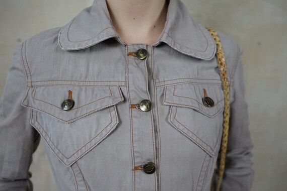 Vintage JUST CAVALLI jacket 70s style size M 34/X… - image 4